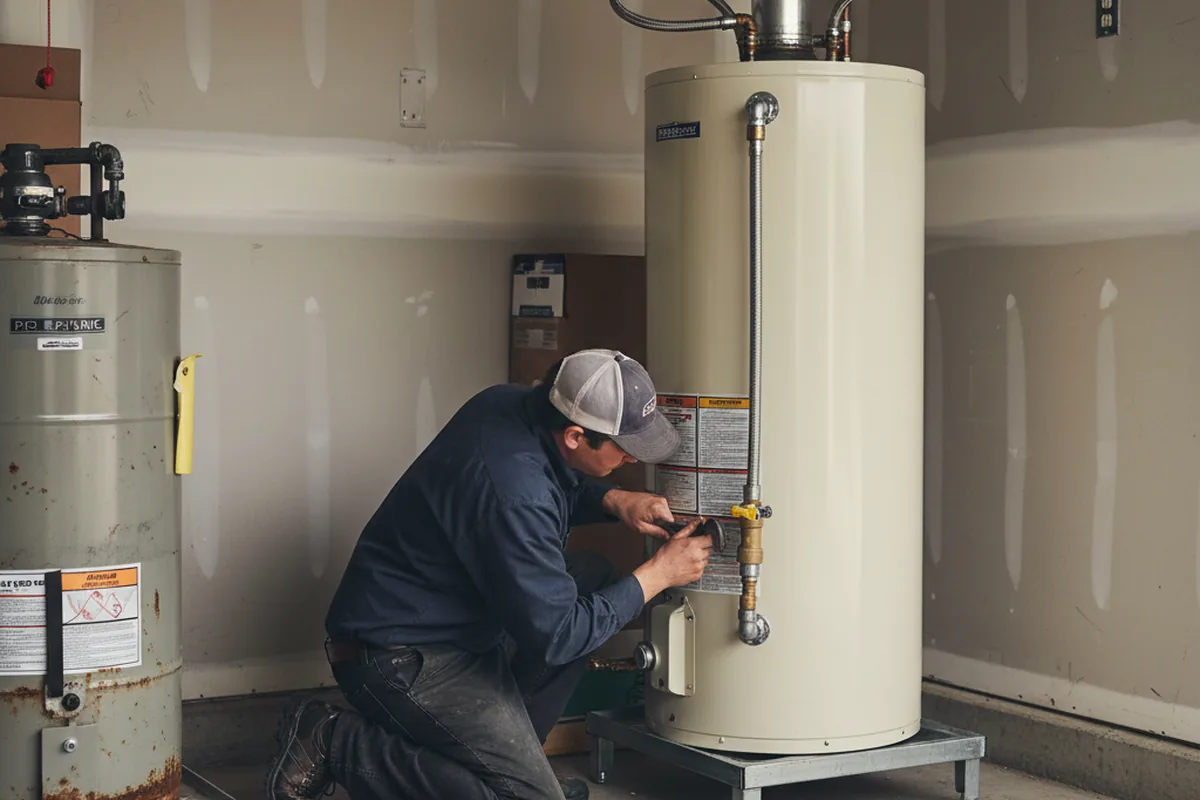 Water heater and shutoff valve replacement in Gretna